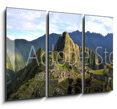 Obraz 3D tdln - 105 x 70 cm F_BB80255098 - Panorama of Machu Picchu, lost Inca city in the Andes, Peru - Panorama z Machu Picchu, ztracen msto Ink v Andch, Peru