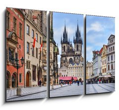 Obraz 3D tdln - 105 x 70 cm F_BB80631024 - Prague, Czech Republic, Central Europe, 26.12.2014. The view ove