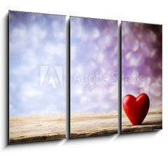 Obraz 3D tdln - 105 x 70 cm F_BB82092461 - Heart. Greeting card.