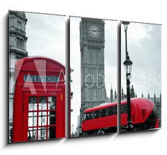 Obraz 3D tdln - 105 x 70 cm F_BB83058007 - London street - Londnsk ulice