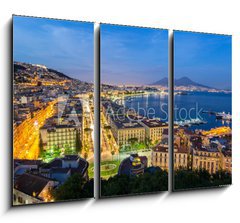 Obraz   Naples, Italy, view of the bay and Vesuvius Volcano by night, from Posillipo, 105 x 70 cm