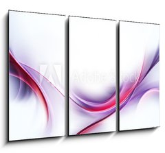 Obraz 3D třídílný - 105 x 70 cm F_BB85107105 - Elegant Fractal Waves Design