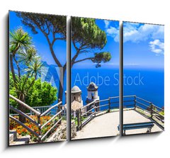 Obraz 3D tdln - 105 x 70 cm F_BB85260412 - beautiful  Ravello village,view with church. Amalfi coast, Italy