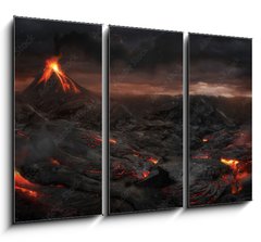 Obraz 3D tdln - 105 x 70 cm F_BB85978713 - Volcanic landscape