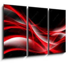 Obraz 3D tdln - 105 x 70 cm F_BB87077837 - Creative Art Red Light Fractal Waves Abstract Background