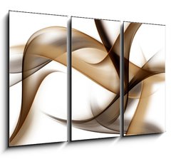 Obraz 3D tdln - 105 x 70 cm F_BB87966471 - Brown Abstract Waves Art Fractal Background