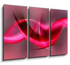 Obraz 3D tdln - 105 x 70 cm F_BB88611581 - pink red wave background