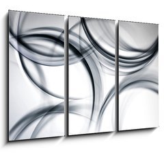 Obraz 3D tdln - 105 x 70 cm F_BB89214074 - gray chaos modern wave background