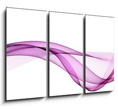 Obraz 3D tdln - 105 x 70 cm F_BB89329109 - The magical form of violet smoke. abstract violet on white background