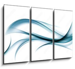 Obraz 3D tdln - 105 x 70 cm F_BB89362452 - abstract blue awesome waves background