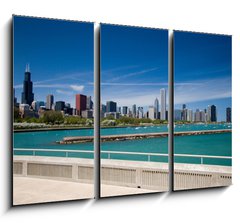 Obraz   chicago skyline, 105 x 70 cm