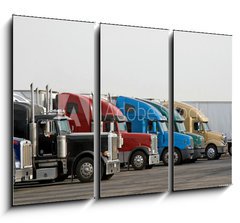 Obraz 3D tdln - 105 x 70 cm F_BB90724354 - Semi Trucks