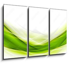 Obraz 3D tdln - 105 x 70 cm F_BB93057552 - Abstract Green Wave Design Background