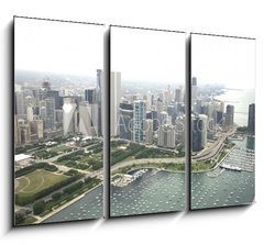 Obraz 3D tdln - 105 x 70 cm F_BB9395824 - Amazing photo of Chicago  s downtown area along Lake Shore Drive