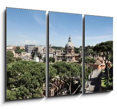 Obraz   The part of old town and Roman ruins in Rome, 105 x 70 cm