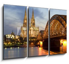 Obraz 3D tdln - 105 x 70 cm F_BB9675612 - Cologne by Night 01