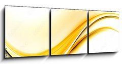 Obraz 3D třídílný - 150 x 50 cm F_BM100723495 - Awesome Abstract Yellow Wave Design - Úžasný abstraktní design žluté vlny