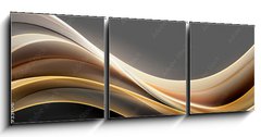 Obraz 3D třídílný - 150 x 50 cm F_BM102933106 - Beautiful Gold Abstract Grey Background - Krásné zlaté abstraktní šedé pozadí