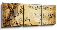 Obraz   vintage musical background, 150 x 50 cm