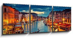 Obraz 3D tdln - 150 x 50 cm F_BM122210404 - View on Grand Canal from Rialto bridge at dusk, Venice, Italy