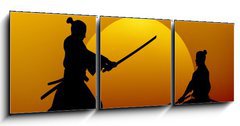 Obraz 3D třídílný - 150 x 50 cm F_BM12683766 - Samurai - Samuraj