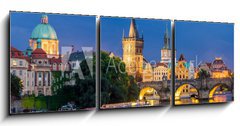Obraz   River Vltava at Dusk Prague Czech Republic, 150 x 50 cm