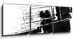 Obraz 3D tdln - 150 x 50 cm F_BM13034930 - An abstract paint splatter frame in black and white