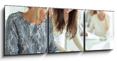 Obraz 3D tdln - 150 x 50 cm F_BM132241834 - women working together in office - eny pracujc spolen v kanceli