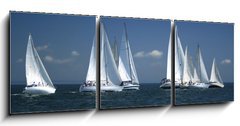 Obraz   start of a sailing regatta, 150 x 50 cm