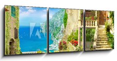 Obraz   Digital fresco. Italy street, 150 x 50 cm