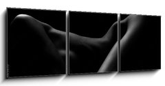Obraz 3D tdln - 150 x 50 cm F_BM140565610 - Sexy body nude woman. Naked sensual beautiful girl. Artistic black and white photo. - Sexy tlo nah ena. Nah smysln krsn dvka. Umleck ernobl fotografie.