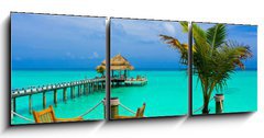 Obraz 3D tdln - 150 x 50 cm F_BM14077352 - Cafe on the beach