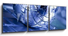 Obraz 3D třídílný - 150 x 50 cm F_BM15194100 - Metal