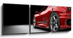 Obraz 3D tdln - 150 x 50 cm F_BM15826113 - Red car