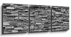 Obraz 3D tdln - 150 x 50 cm F_BM165501117 - White brick stone wall.
