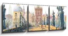 Obraz 3D tdln - 150 x 50 cm F_BM167381357 - Charles Bridge (Prague, Czech Republic)