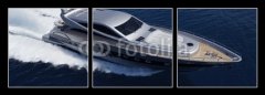 Obraz 3D tdln - 150 x 50 cm F_BM17505347 - ITALY, Lazio, Tirrenian sea, aerial view of luxury yacht