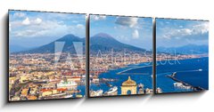 Obraz 3D tdln - 150 x 50 cm F_BM181078879 - Napoli  and mount Vesuvius in  Italy