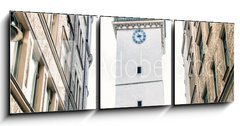 Obraz 3D třídílný - 150 x 50 cm F_BM183153553 - Old town hall in Brno, Czech republic, blue filter - Stará radnice v Brně, Česká republika, modrý filtr