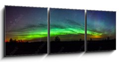 Obraz 3D tdln - 150 x 50 cm F_BM190001555 - Green Aurora Borealis