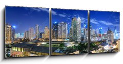 Obraz   Eleveted, night view of Makati, the business district of Metro Manila, Philippines, 150 x 50 cm