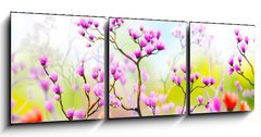 Obraz 3D tdln - 150 x 50 cm F_BM197644555 - Panoramik iek Manzaras