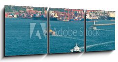 Obraz 3D tdln - 150 x 50 cm F_BM19806453 - Verkehr auf dem Bosporus