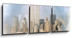 Obraz 3D tdln - 150 x 50 cm F_BM202903313 - Digital artwork illustration of the World Trade Center on February 1988