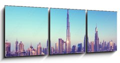 Obraz 3D tdln - 150 x 50 cm F_BM204287935 - Dubai skyline, United Arab Emirates
