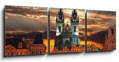 Obraz   The Old Town Square in Prague City, 150 x 50 cm