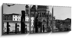 Obraz 3D tdln - 150 x 50 cm F_BM211839650 - Gondolas and Santa Maria della Salute church in Venice