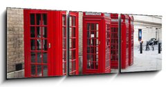 Obraz 3D tdln - 150 x 50 cm F_BM22726107 - Typical red London phone booth