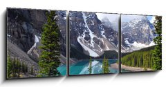Obraz 3D tdln - 150 x 50 cm F_BM22857690 - Moraine Lake in Banff National Park, Alberta, Canada - Moraine jezero v nrodnm parku Banff, Alberta, Kanada