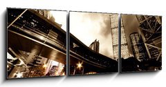 Obraz   Fast moving cars at night, 150 x 50 cm